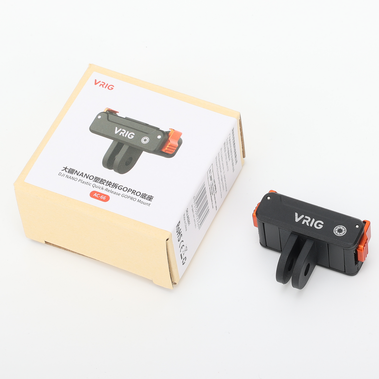 VRIG AC-66 Magnetic Quick-Release Adapter Mount for DJI Osmo Nano/Action 6