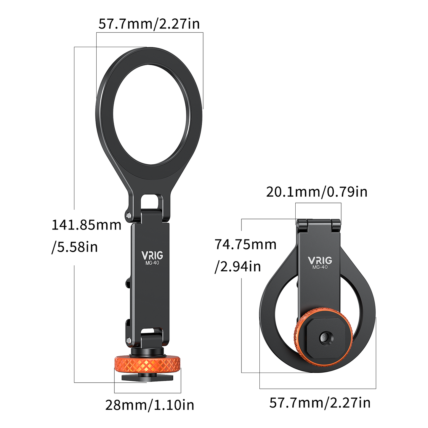 VRIG MG-40 Magnetic Phone Tripod Mount for iPhone and MagSafe Cases