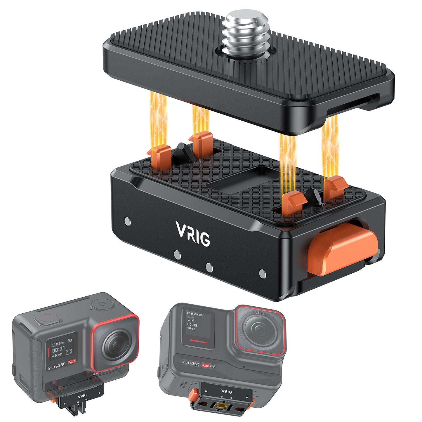 VRIG Magnetic Metal Quick Release Mount for Insta360 ACE PRO/ACE/X3/X4