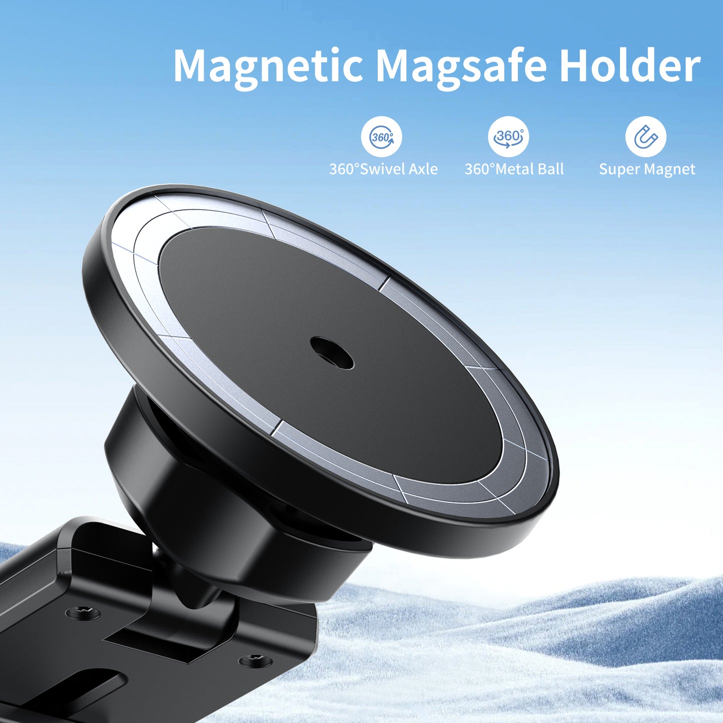 VRIG MG-22 Magnetic Airplane Phone Holder for MagSafe, iPhone 16, 15, 14, 13, 12 & All Phones, Handsfree Phone Mount for Seat Tray Table, Pocket Size Travel Essentials Must Have Accessories for Flying