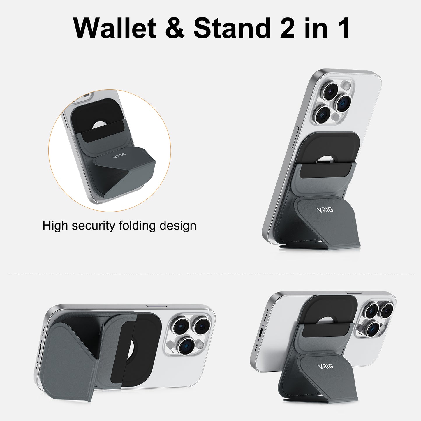VRIG Mobile phone card case Magnet mobile phone holder card storage