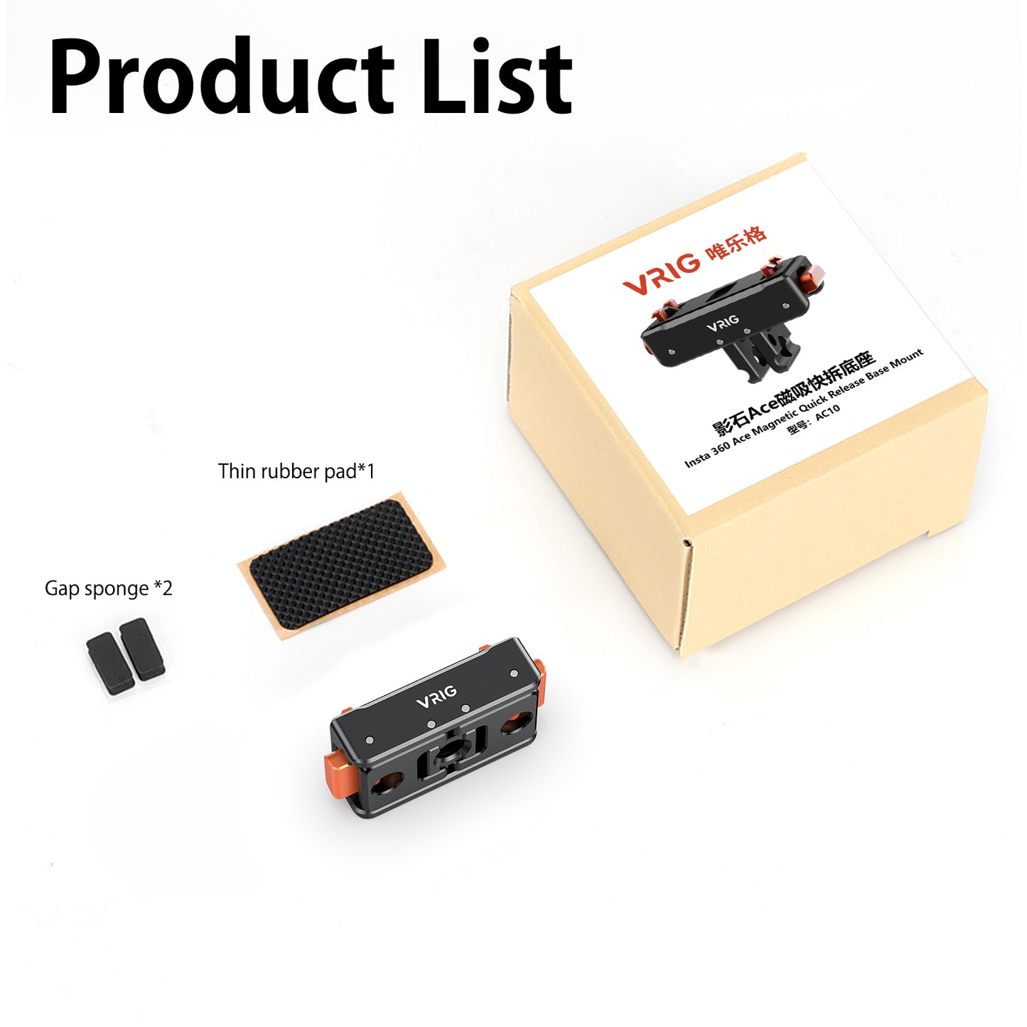 VRIG Magnetic Metal Quick Release Mount for Insta360 ACE PRO