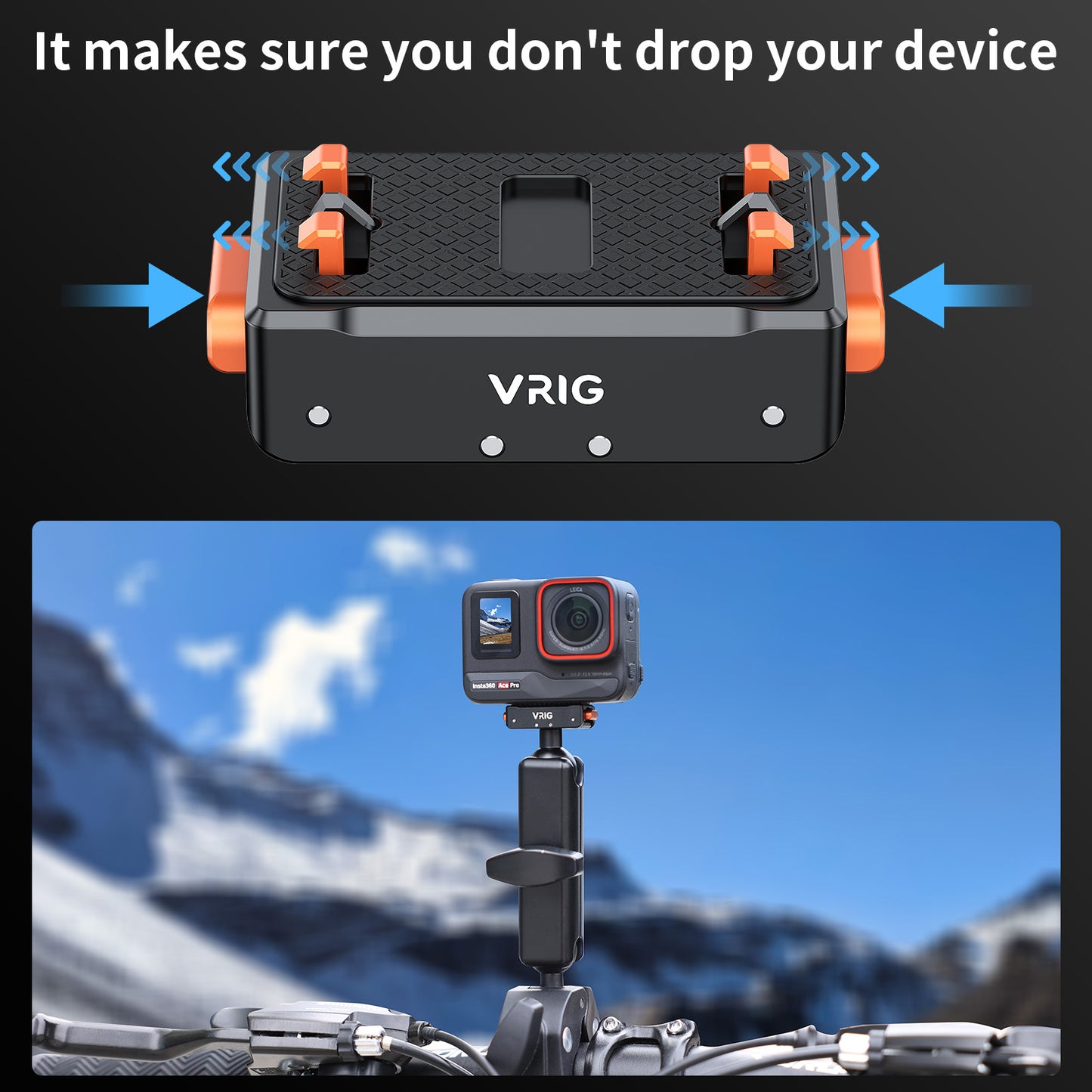 VRIG Magnetic Metal Quick Release Mount for Insta360 ACE PRO/ACE/X3/X4