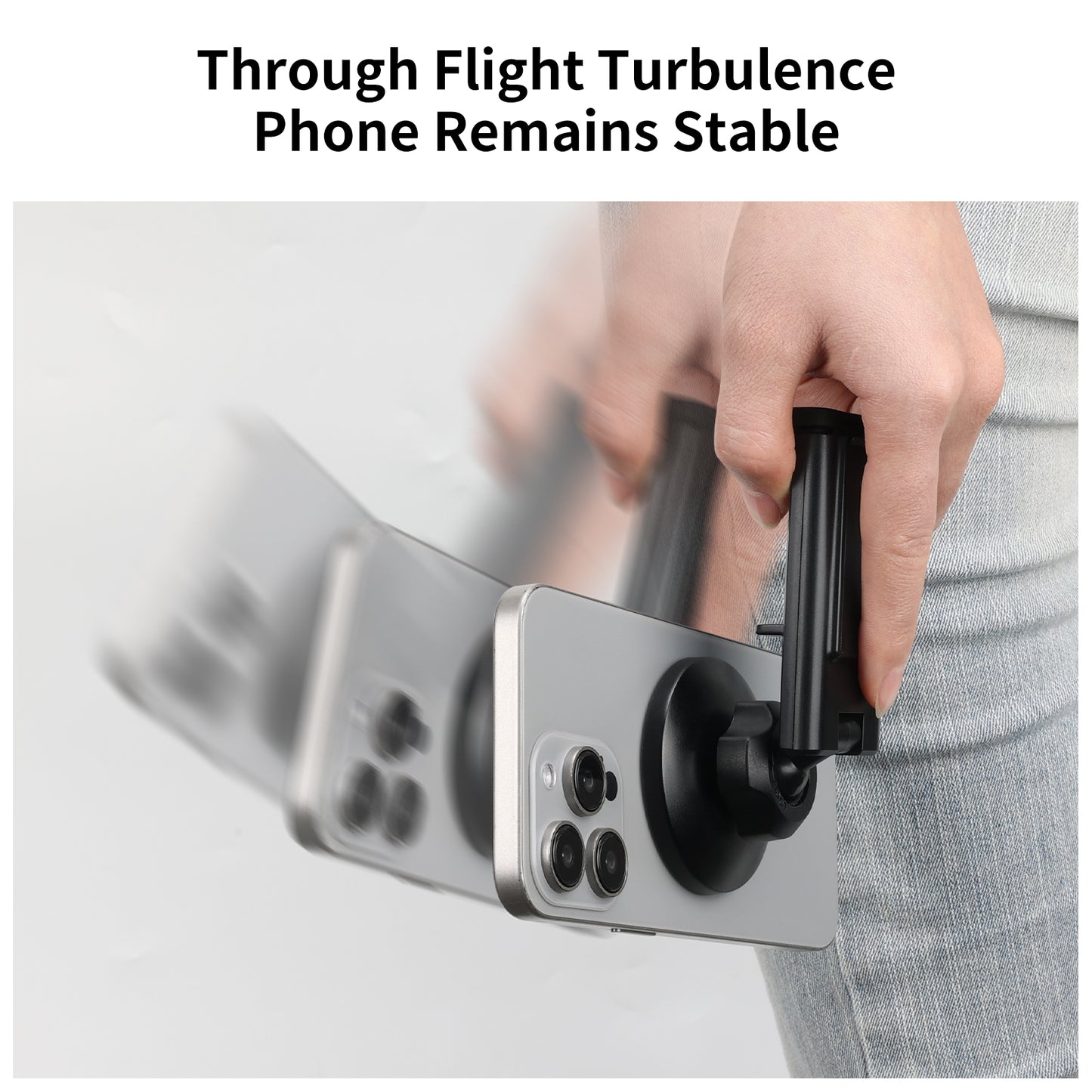 VRIG MG-22 Magnetic Airplane Phone Holder for MagSafe, iPhone 16, 15, 14, 13, 12 & All Phones, Handsfree Phone Mount for Seat Tray Table, Pocket Size Travel Essentials Must Have Accessories for Flying