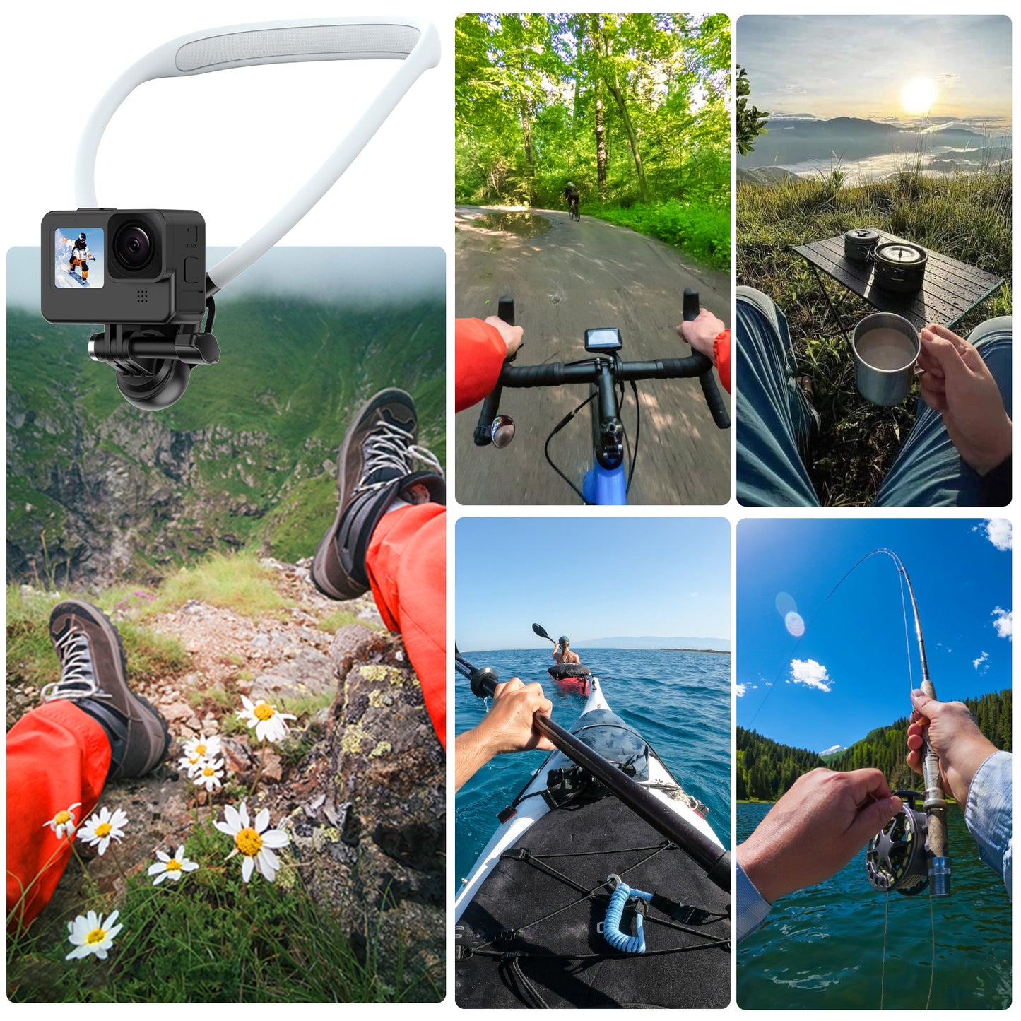 VRIG AC-01 SE Necklace Mount,Free Variation, Horizontal Photography, Multi Angle Adjustable to Prevent Falling, Durability DJI OSMO Action 5 Pro/4/3 for Hero13/12/11for 360x4X3X2ONE RS Ace Pro