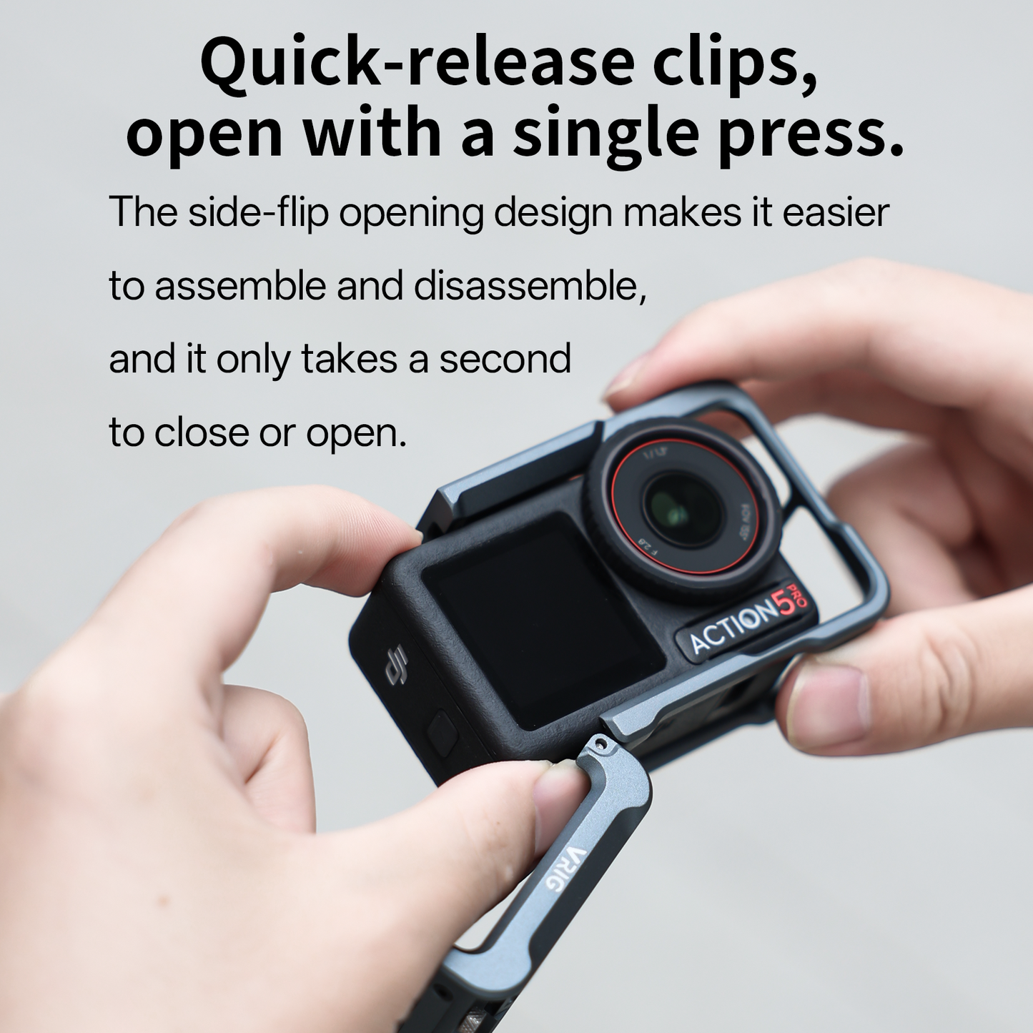 VRIG GA-05 Metal Cage for DJI Osmo Action 5 Pro/ 4/3