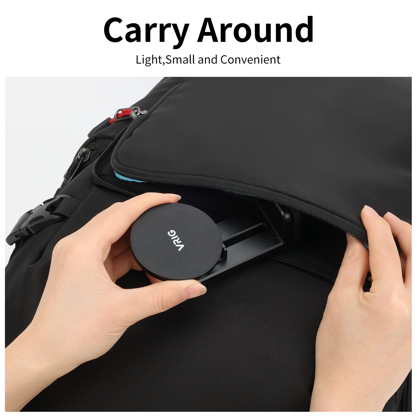 VRIG MG-22 Magnetic Airplane Phone Holder for MagSafe, iPhone 16, 15, 14, 13, 12 & All Phones, Handsfree Phone Mount for Seat Tray Table, Pocket Size Travel Essentials Must Have Accessories for Flying