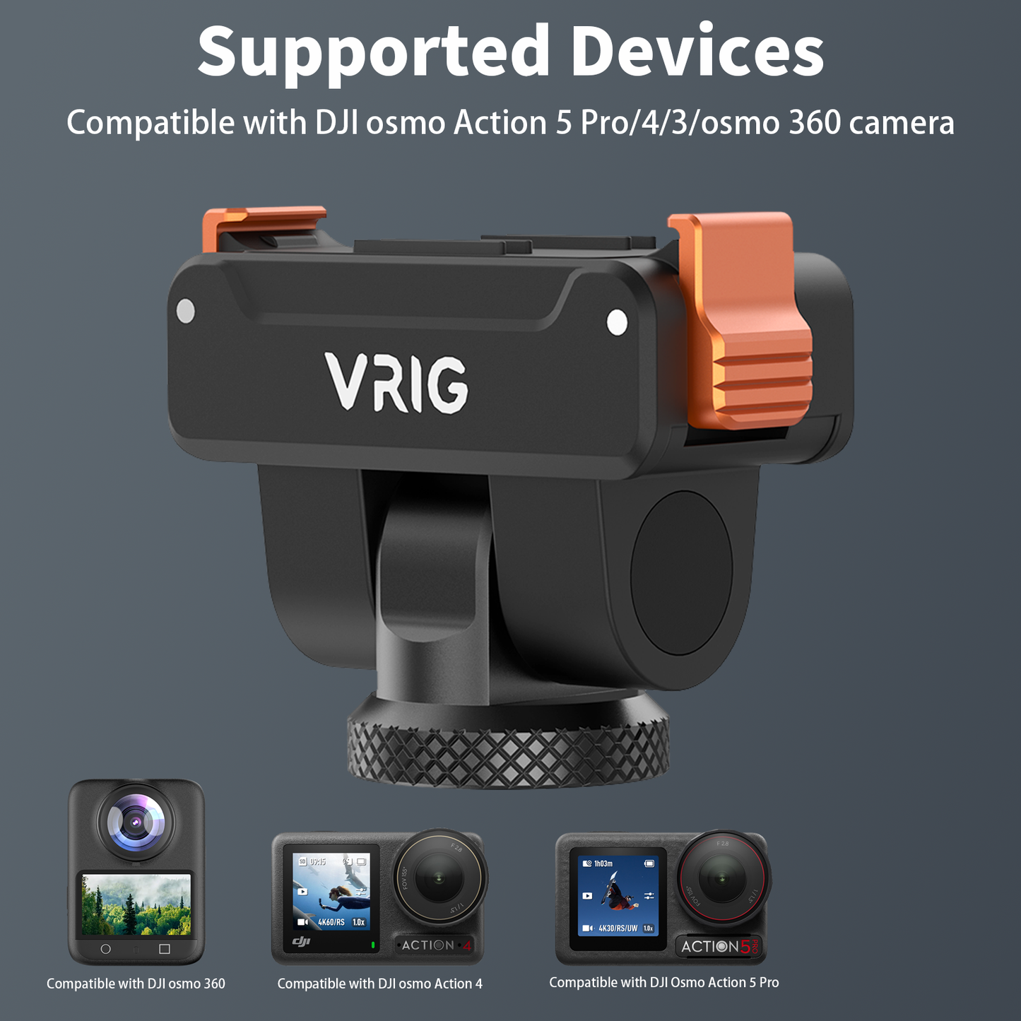 VRIG AC-59 Adjustable Quick-Release Adapter Mount for DJI Osmo 360