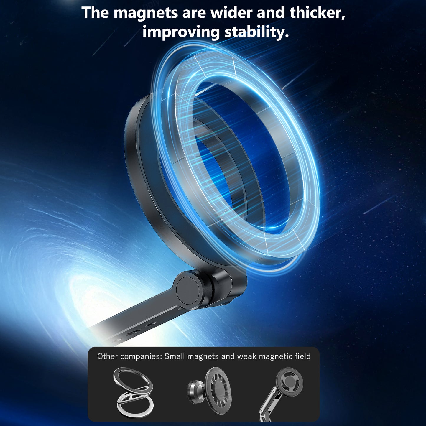 VRIG MG-26 Dual Magnetic Phone Holder Compatiable with Magnetic for iPhone 16 15 14 13 12 Pro Max Plus Series, 1/4" Screw Tripod Mount, Gym Magnetic Phone Stand Travel