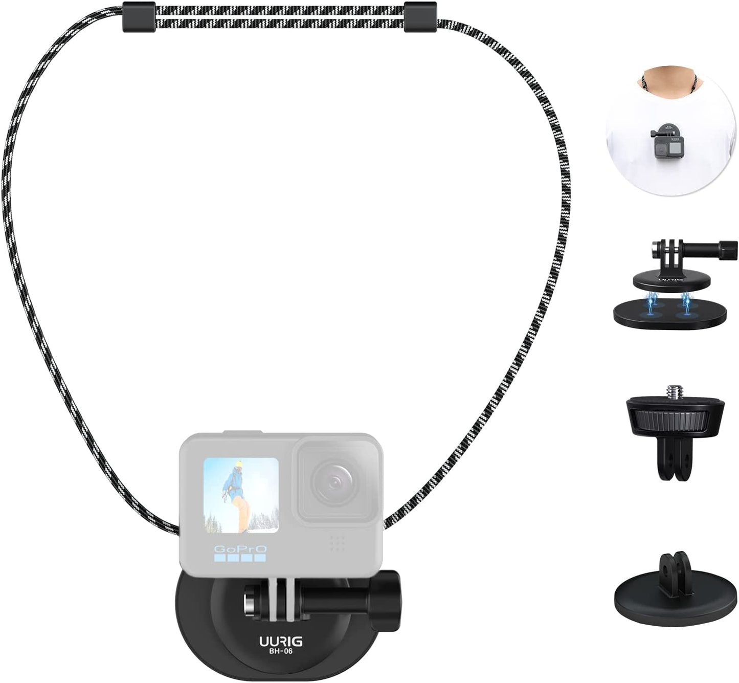UURIG BH-06 Magnetic Magnet First Person View Neck Mount for action camera