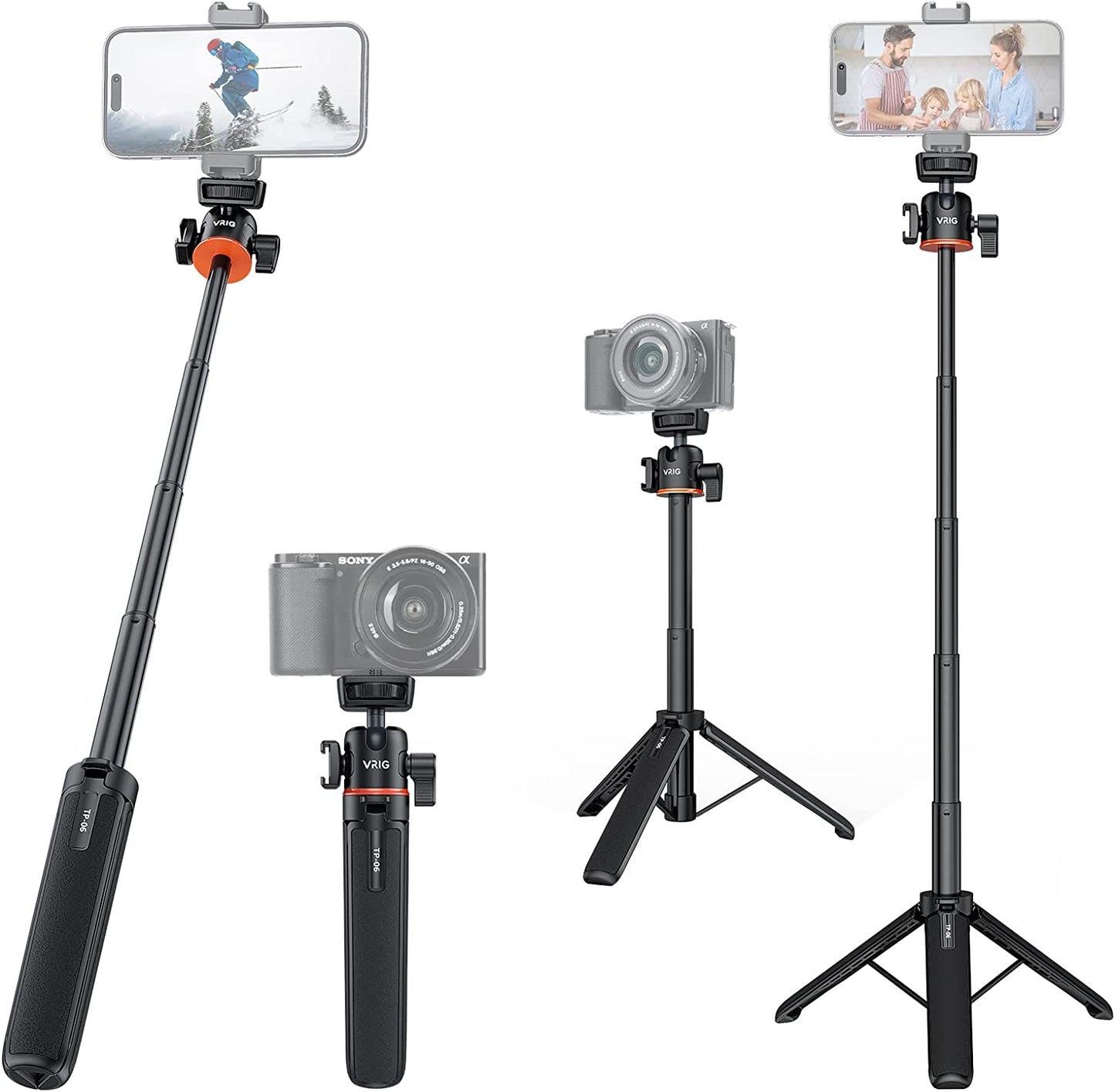 Vrig TP-06 55cm Mini Vlogging tripod with1/4"