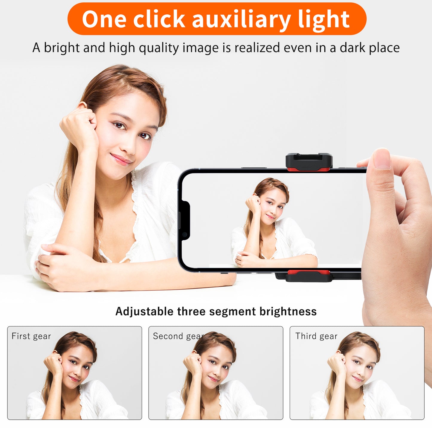 UURIG PH-10 Smartphone Camera Shutter Remote Handle Grip with LED light