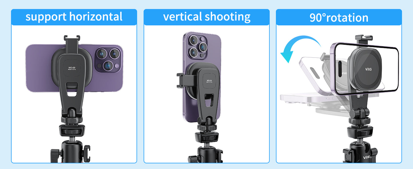 VRIG MG-03 Magnetic Phone Cold Shoe Tripod Mount