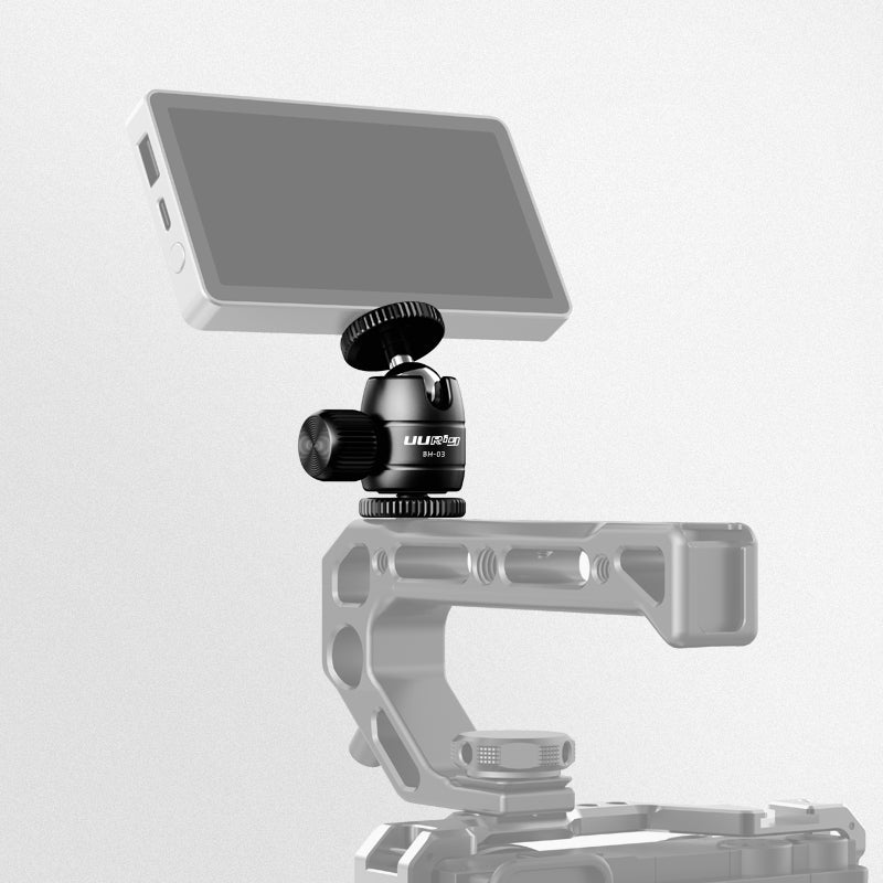 UURIG BH-13 3 way metal ballhead with cold shoe