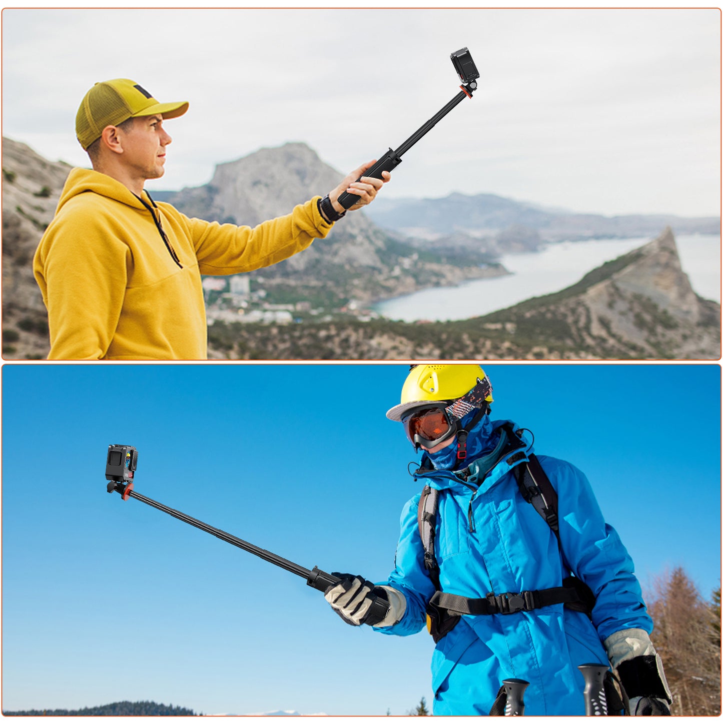 VRIG TP-08 20" 51cm Extendable Selfie Stick Tripod for action camera