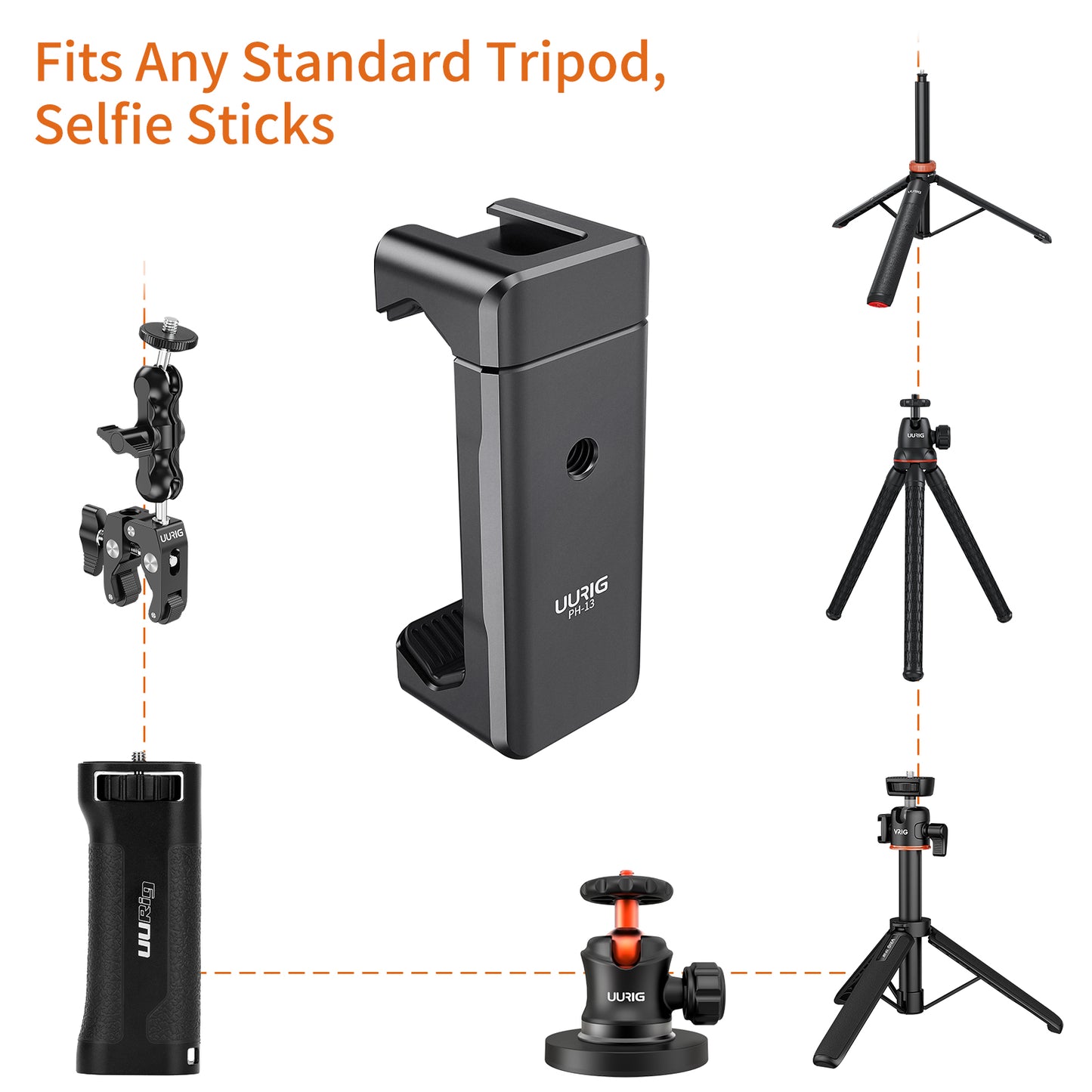 UURIG PH-13 Metal Phone Tripod Mount