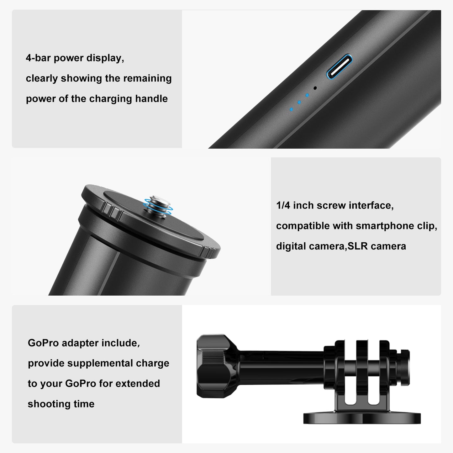 UURig TP-04 5000mAh Power Bank Hand Grip