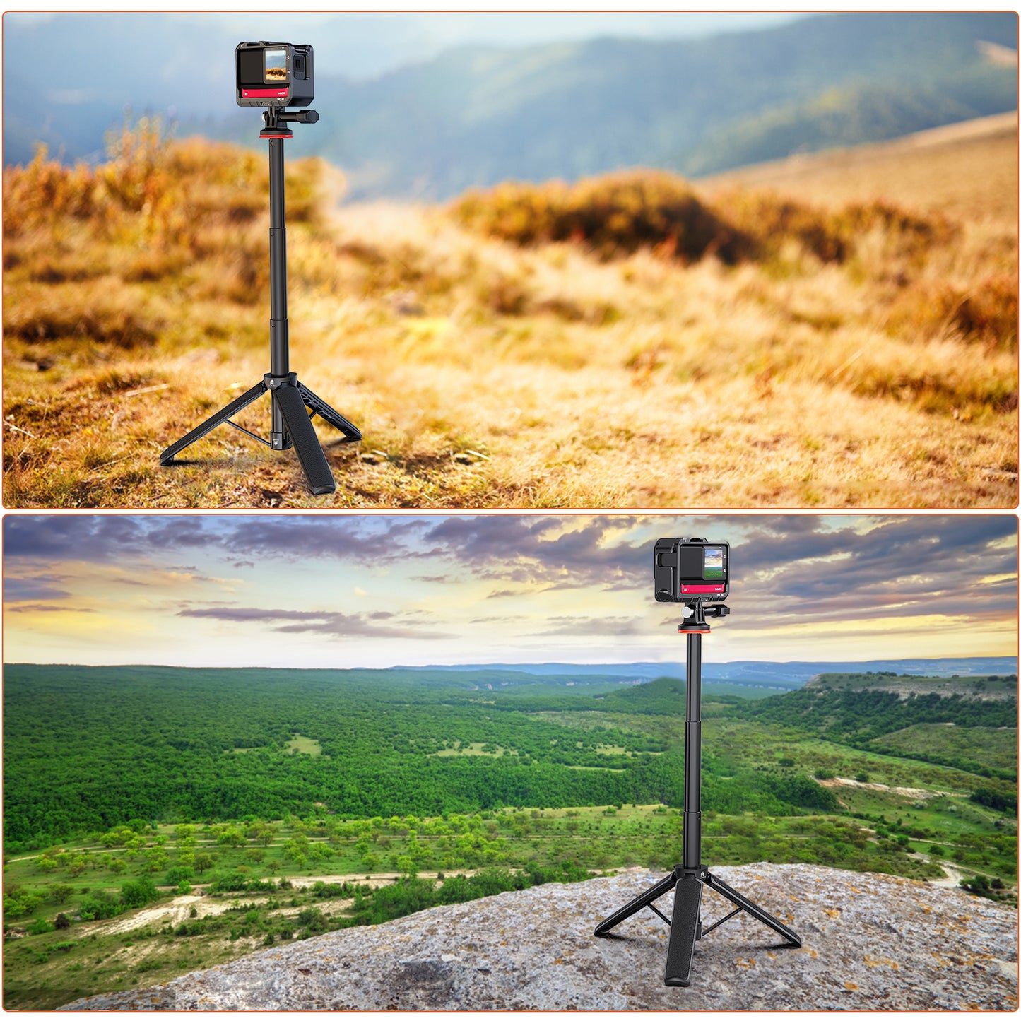 VRIG TP-08 20"  51cm Extendable Selfie Stick Tripod for action camera
