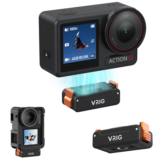 VRIG AC-35 Magnetic Quick Release Adapter Mount Base for DJI Osmo Action 5 Pro / 4/3 / Osmo 360,