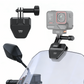 VRIG AC-93 Motorcycle Windshield Clip Mount for Insta360 X6/X5 GoPro Hero 13/12