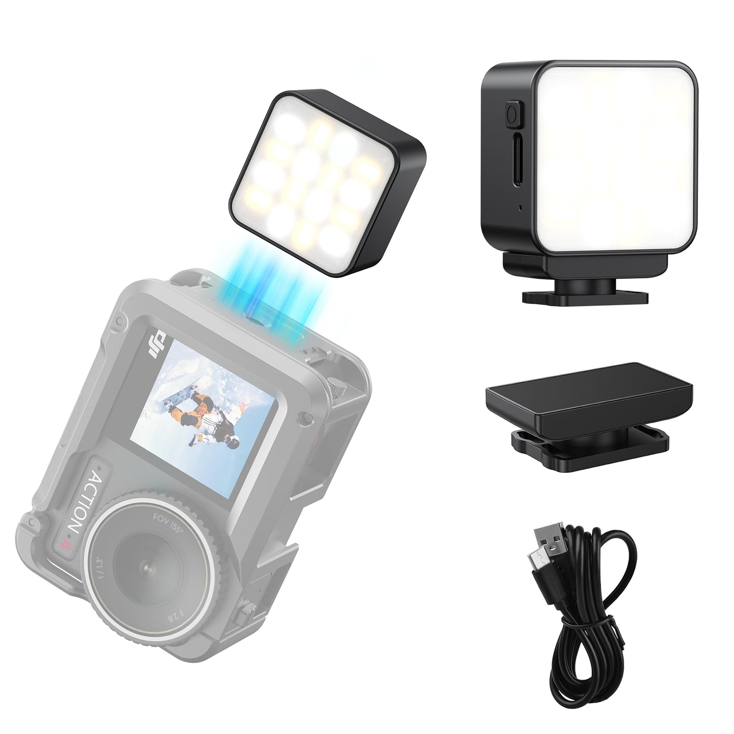 VRIG FD-02 Mini LED Action Camera Vlogging Video Light