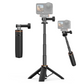 VRIG TP-35 Auto Pop Open Extendable Mini Camera Tripod,Portable Small Handle Grip Desktop Webcam Selfie Stick Tripod for DJI Osmo Action 6/5Pro/4/3,GoPro Hero 13 12 11 10 Max,Mission 1 PRO