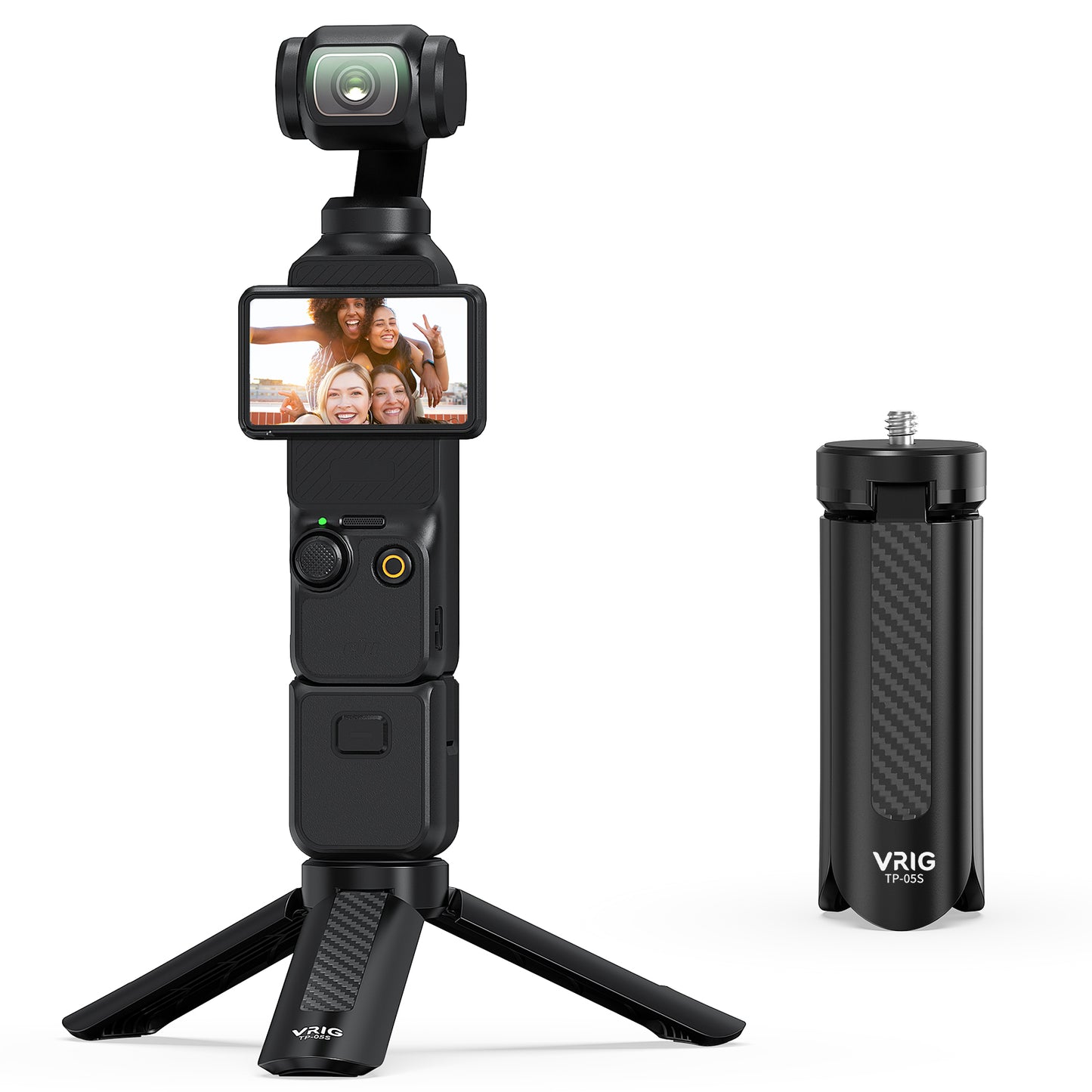 VRIG TP-05S Mini Tripod with 1/4" Screw, Desktop Tabletop Stand