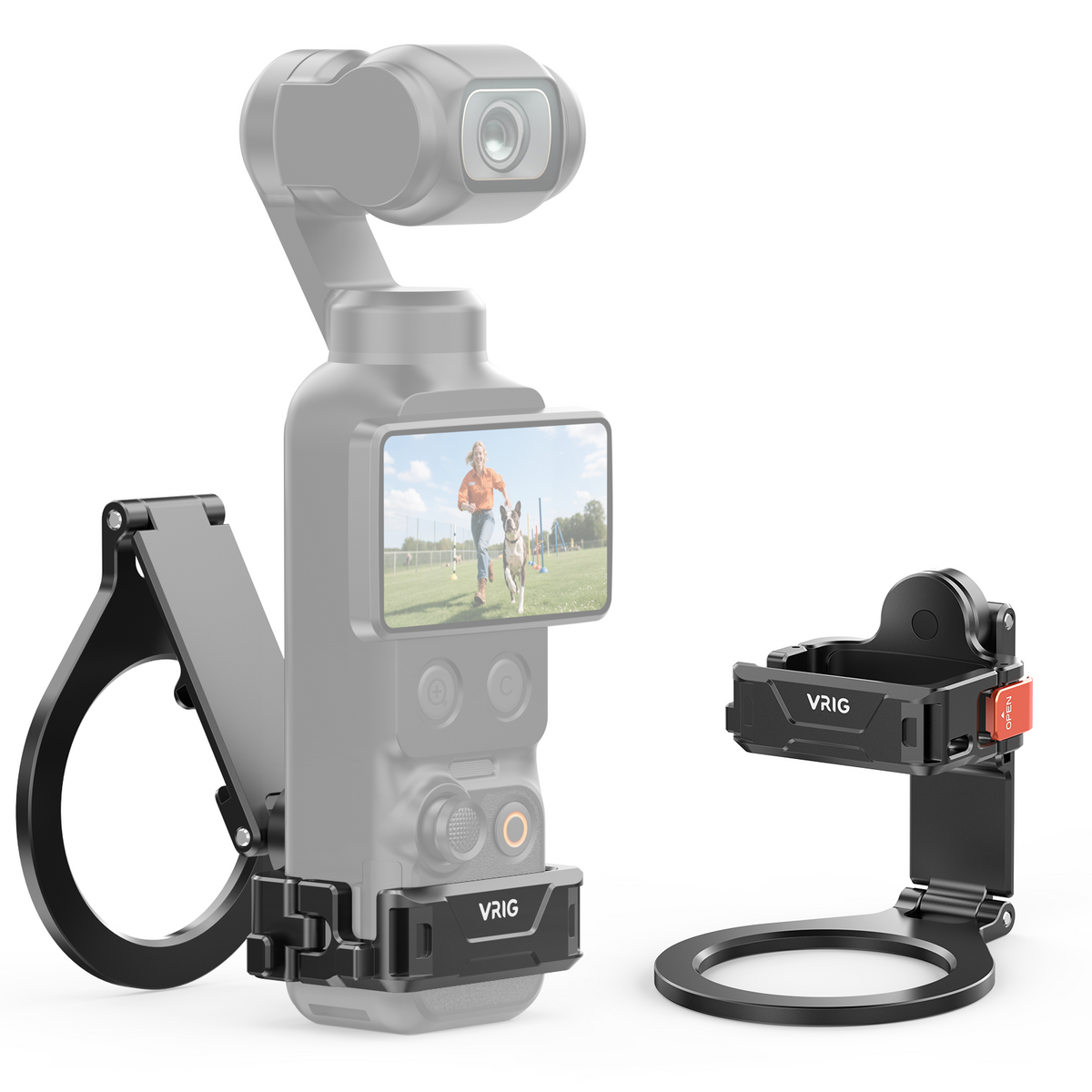 VRIG AC-103 Magnetic Mount Stand for DJI Osmo Pocket 3/4/ 4P, Xtra Muse
