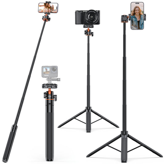 VRIG TP-16  55" Selfie Stick Tripod with Hidden Phone Holder