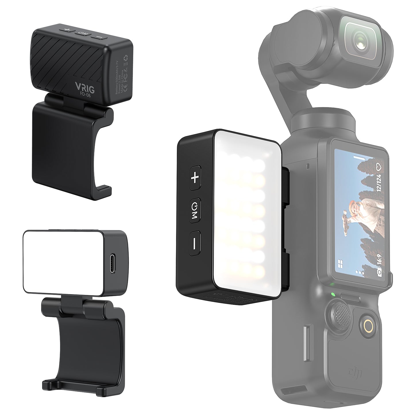 VRIG FD-08 Mini LED Light for DJI Osmo Pocket 3
