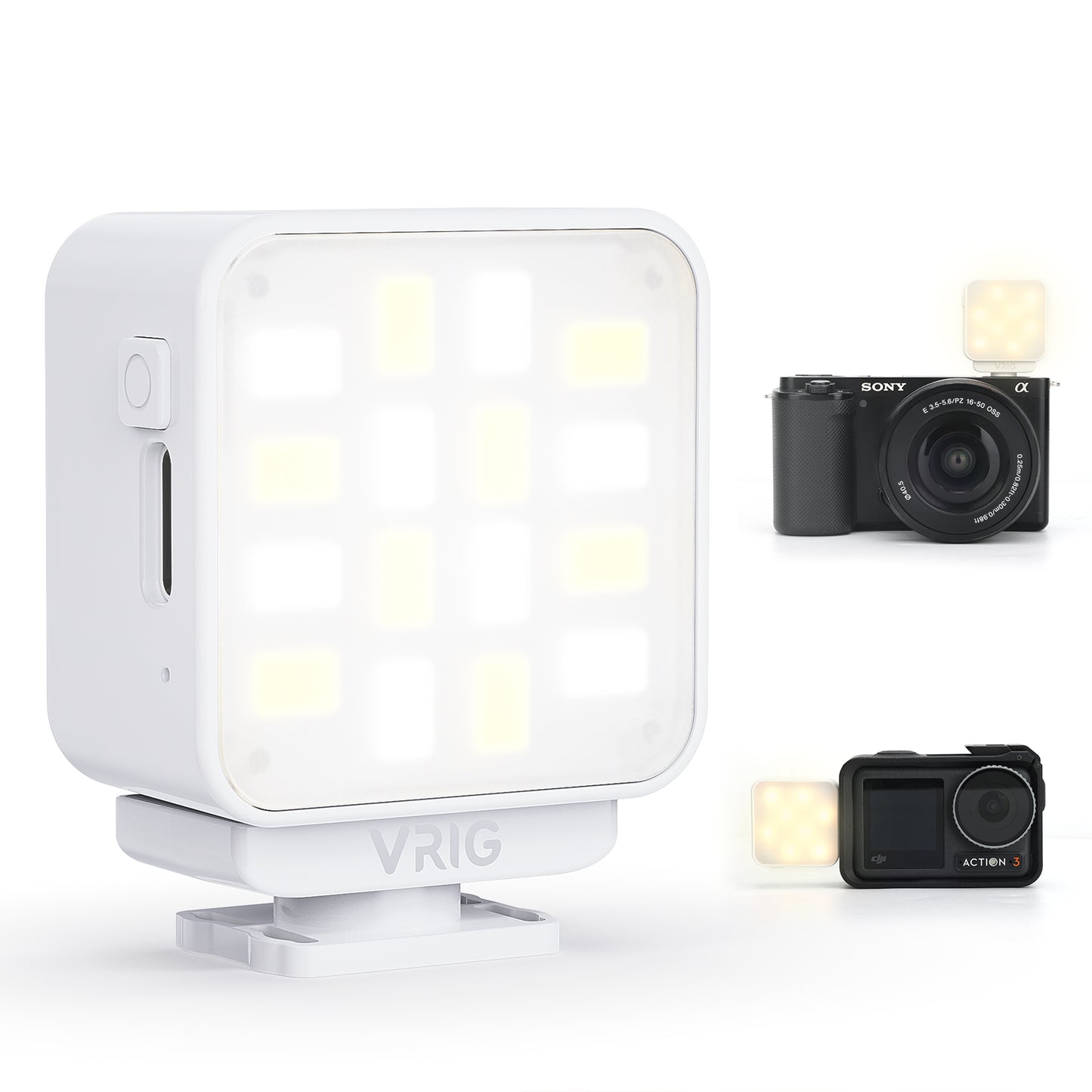 VRIG FD-01 Mini LED Action Camera Vlogging Video Light