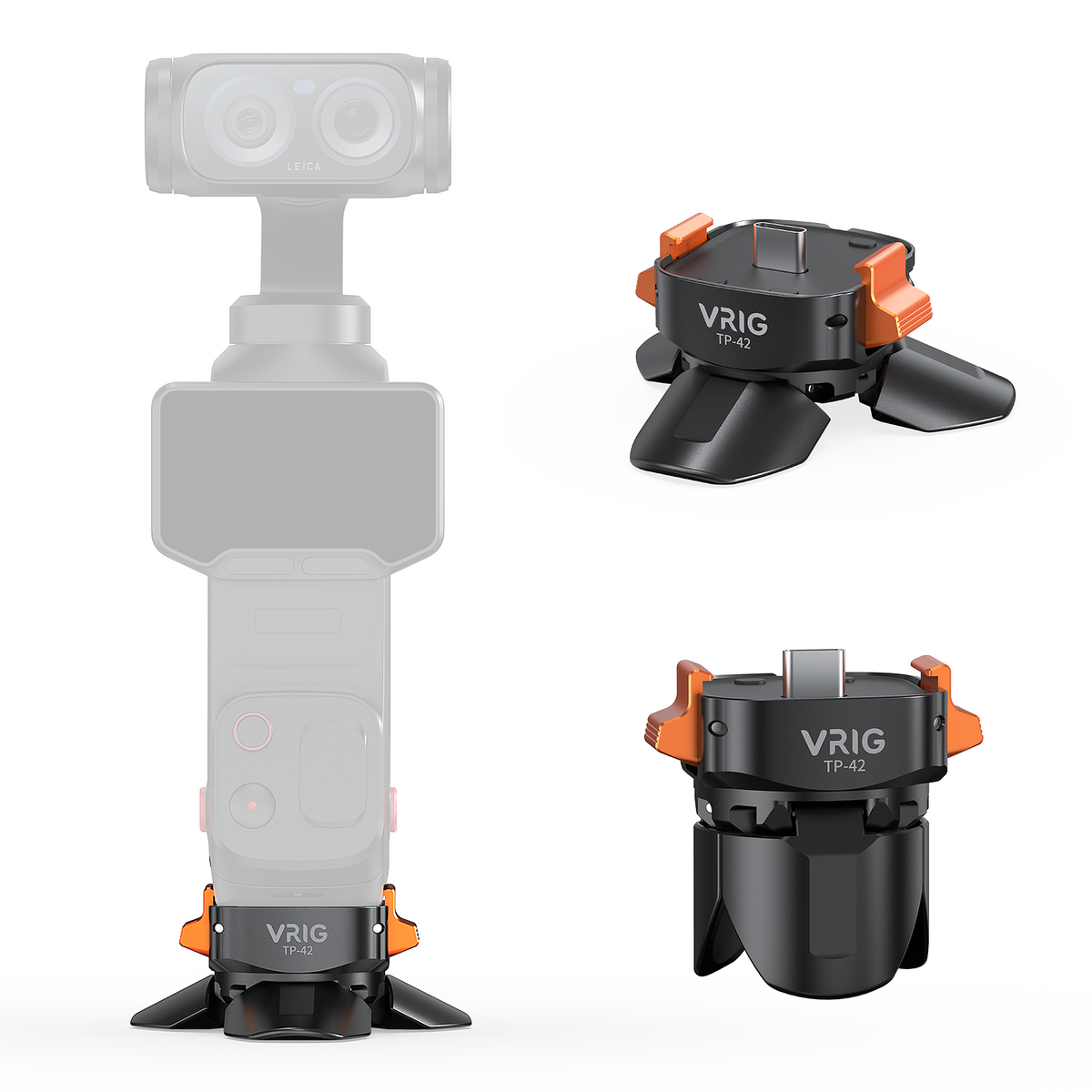 VRIG TP-42 Auto-Open Magnetic Mini Tripod for Insta360 Luna Ultra with Charging