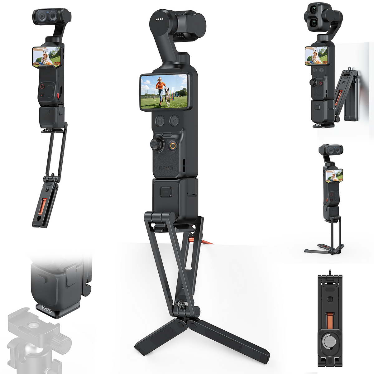 VRIG AC-130 X6 Camera Tripod for Insta360 Luna Ultra & DJI OSMO Pocket 4P/4/3
