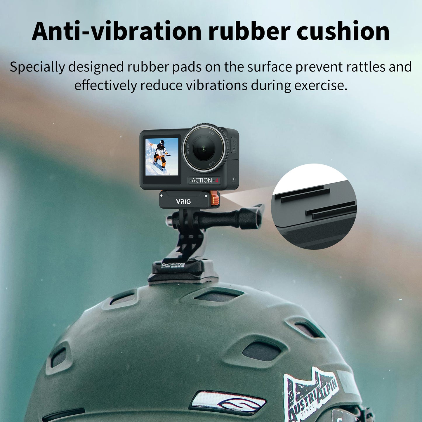 VRIG AC-34 Magnetic Quick Release Adapter Mount Base for DJI Osmo Action 5 Pro / 4/3 / Osmo 360