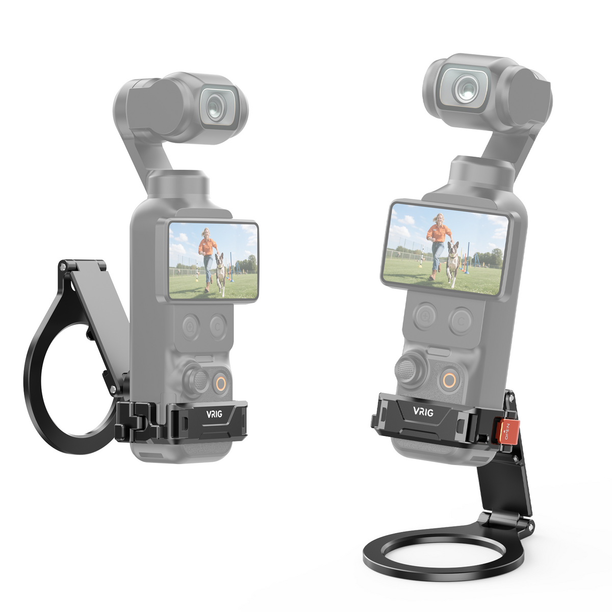 VRIG AC-103 Magnetic Mount Stand for DJI Osmo Pocket 3/4/ 4P, Xtra Muse