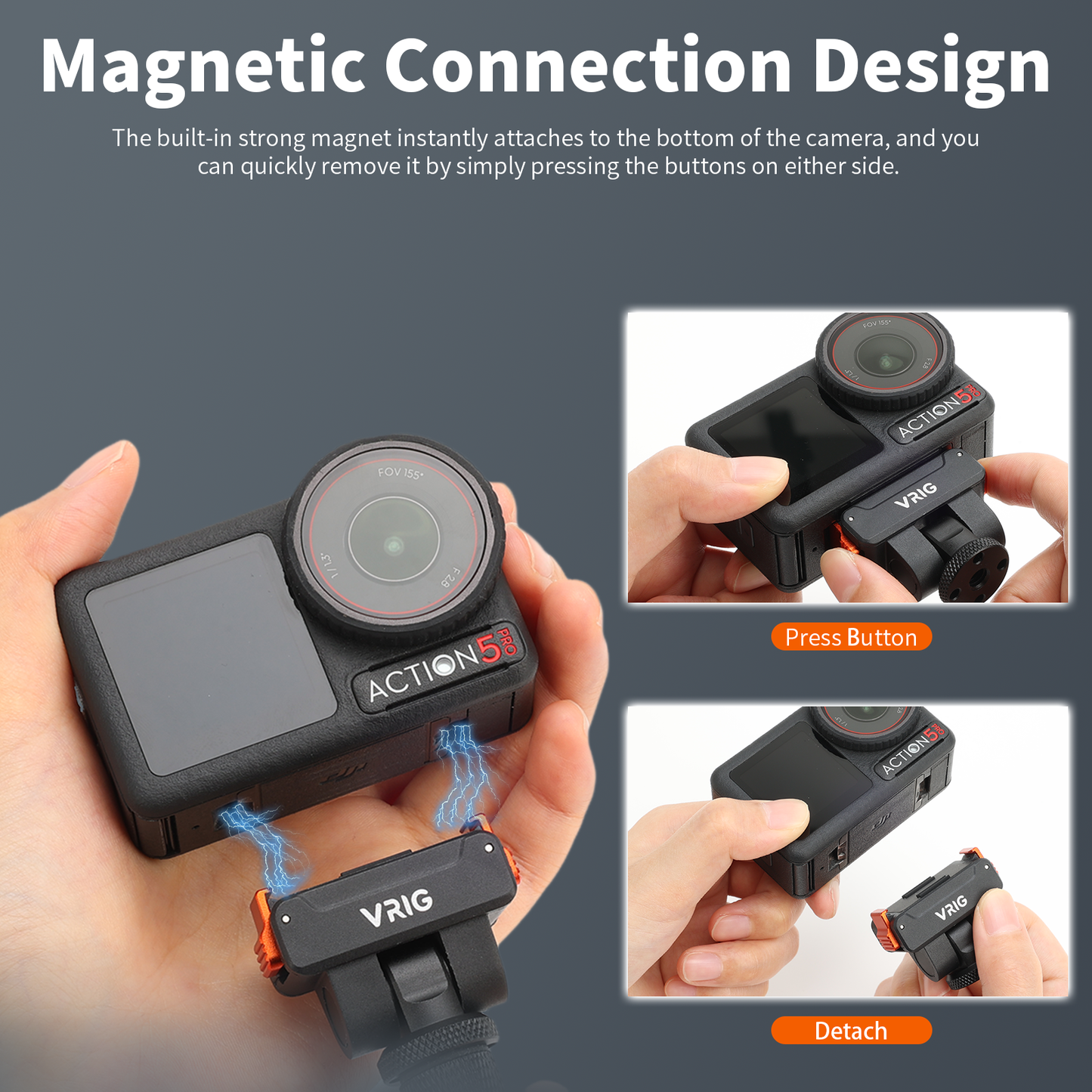 VRIG AC-59 Adjustable Quick-Release Adapter Mount for DJI Osmo 360