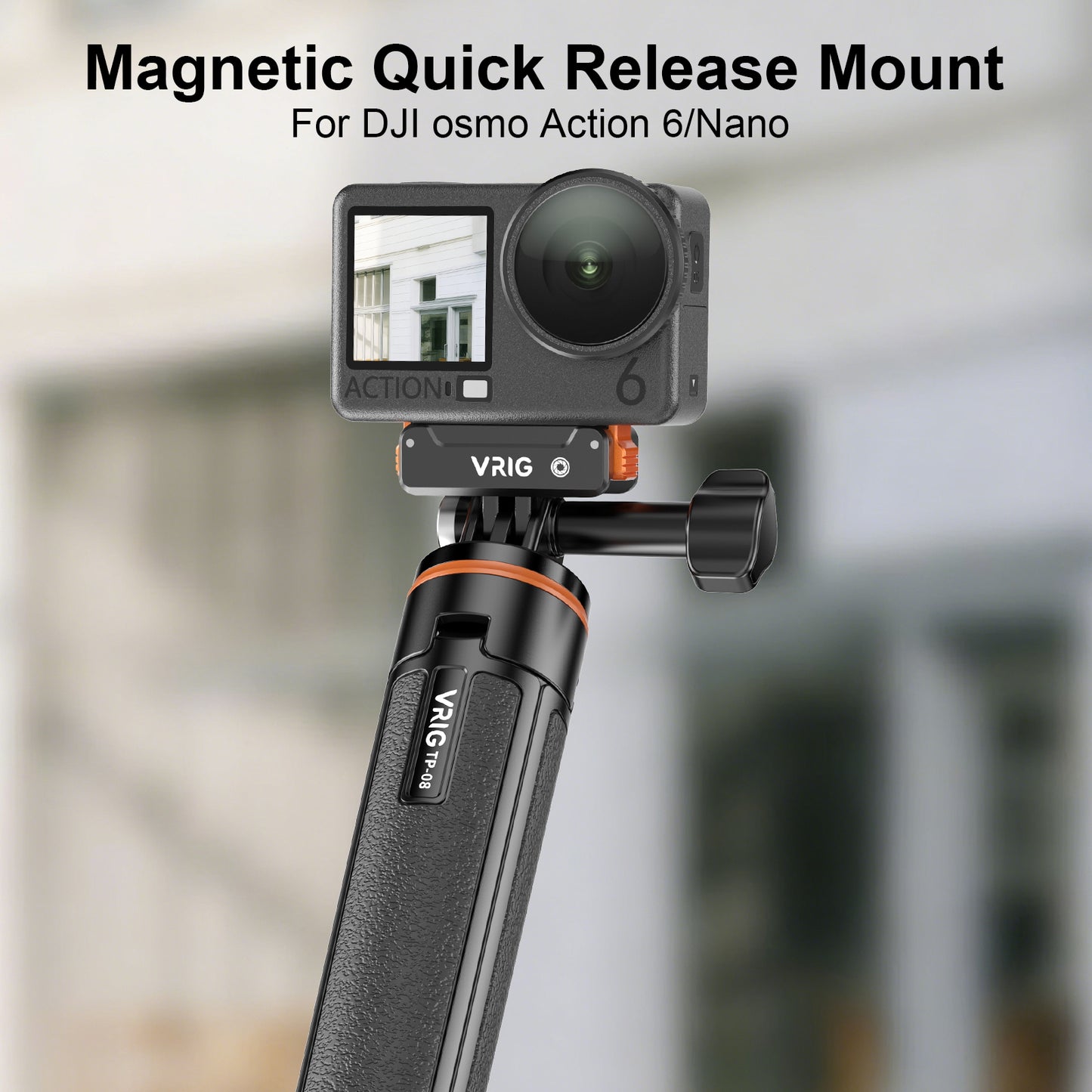 VRIG AC-65 Magnetic Quick-Release Adapter Mount for DJI Osmo Nano/Action 6