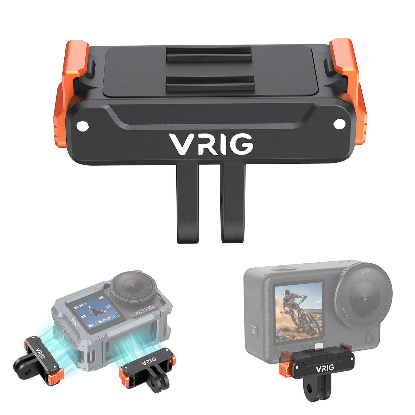 VRIG AC-92 Magnetic Mount Adapter for DJI OSMO Action 6/5/4/3/Osmo 360/Osmo Nano, Quick-Release Extension Base Bracket with Adapter Connector for Tripod, Selfie Sticks, Vlogging Accessories
