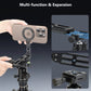 VRIG MG-21 Magnetic Pocket Phone Tripod Foldable Compatible with Magsafe iPhone 15/14/13/12 Plus Pro Max Series, Upgrade Mini Cell Phone Tripod Mount Handle Smartphone Desk Stand Travel All in One