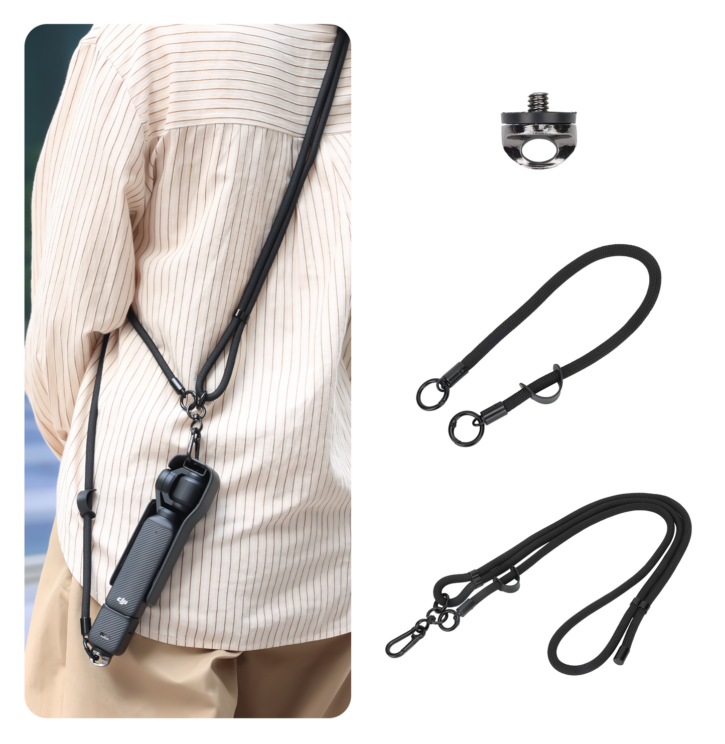 VRIG AC-52 Wrist &Nick Lanyard For DJI Osmo Pocket 3