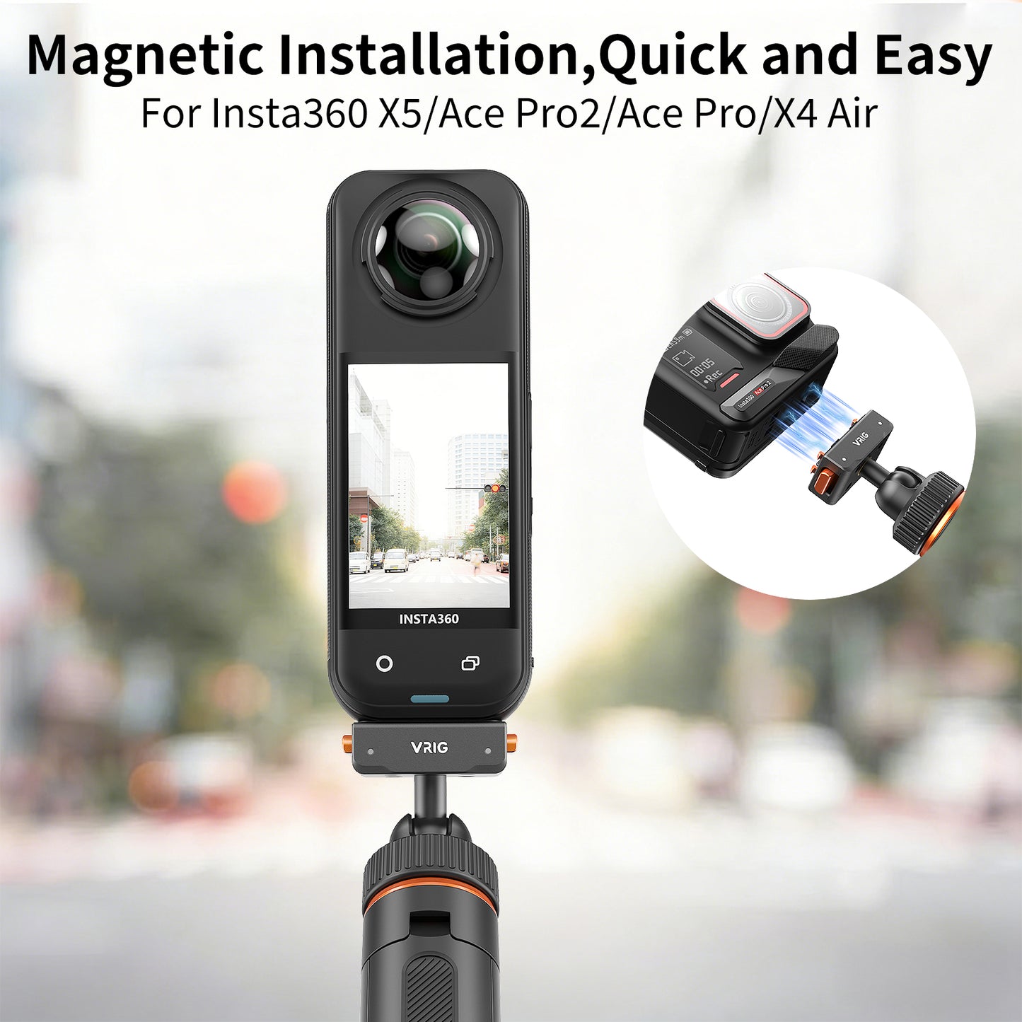 VRIG AC-78 15.9" X5 Extended Mini Camera Tripod for Insta360 Ace Pro2