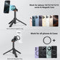 VRIG MG-24 Magnetic Phone Tripod Mount Adapter with Adhesive Magnetic Ring Compatible with MagSafe iPhone 15 Pro Max 15 Plus 14 13 12, 1/4" Thread for iPhone Video Recording Selfie Stick Ring Light