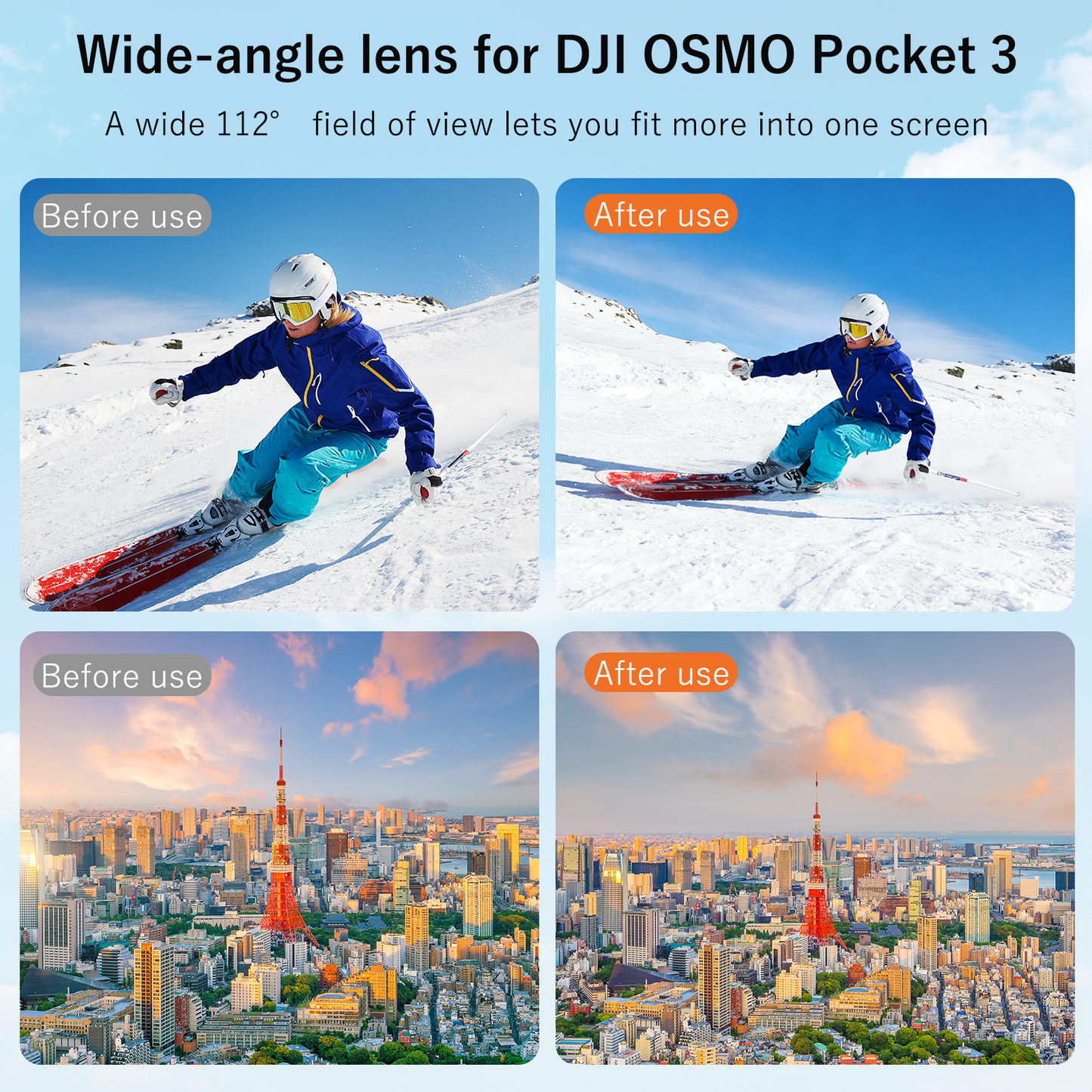 VRIG FT-06 Wide Angle Lens Compatible with DJI Osmo Pocket 3