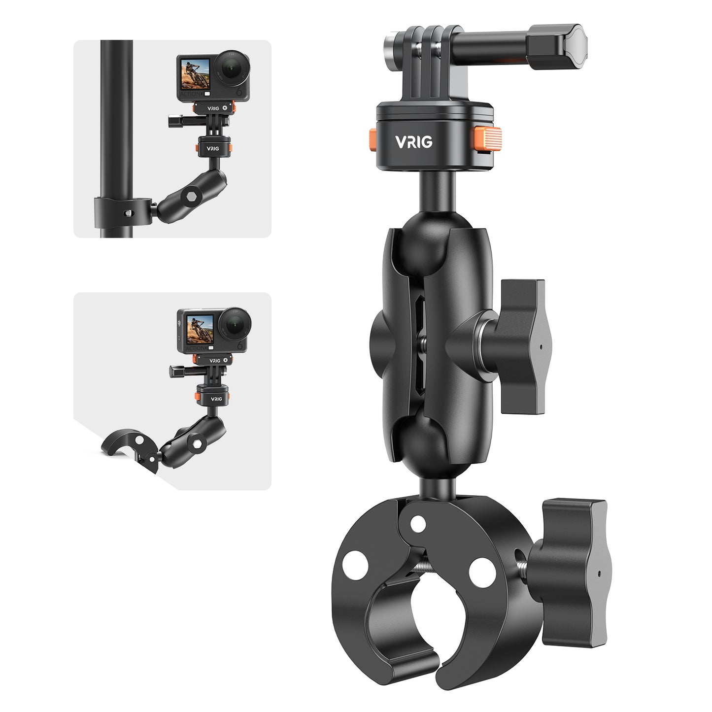 VRIG AC-76 Super Clamp Camera Mount with 360° Dual Ball Head