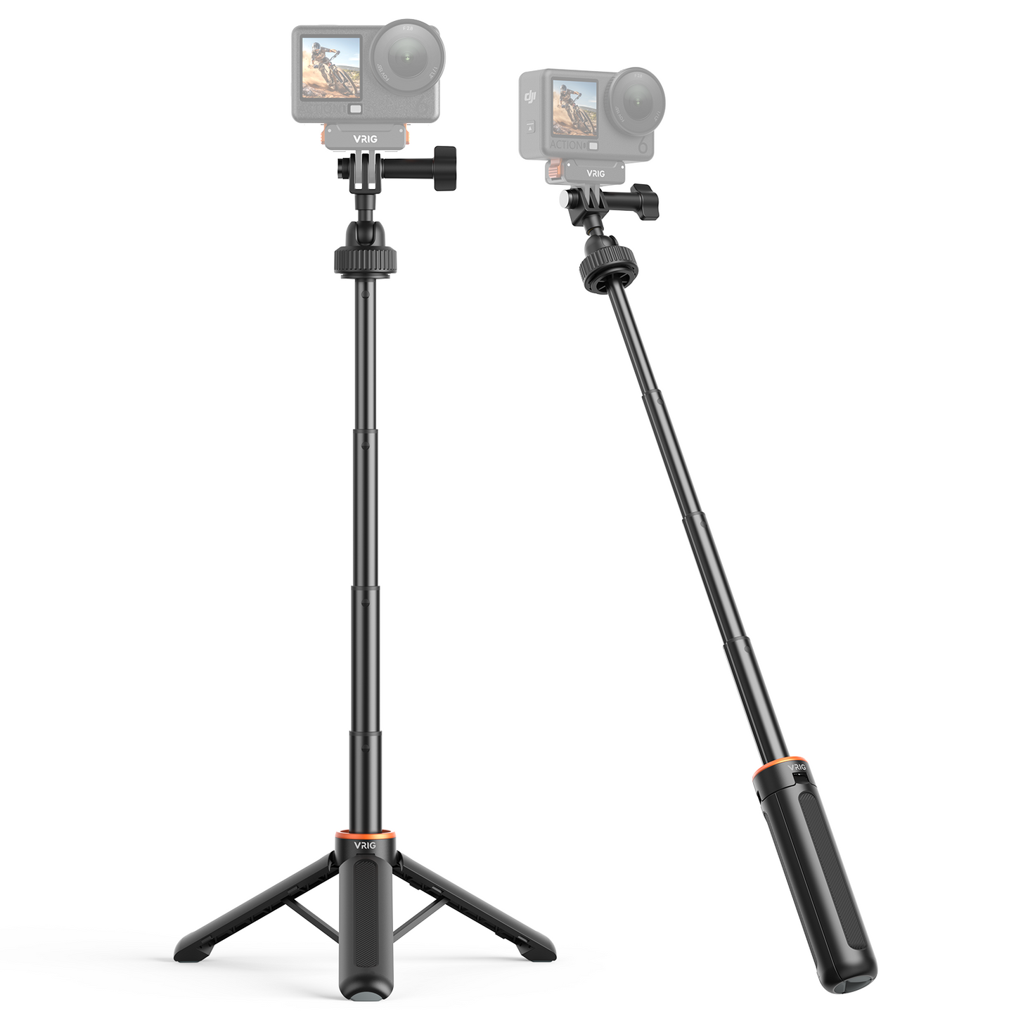 VRIG AC-80 40cm/15.7" Telescopic Selfie Stick Tripod for Action Camera