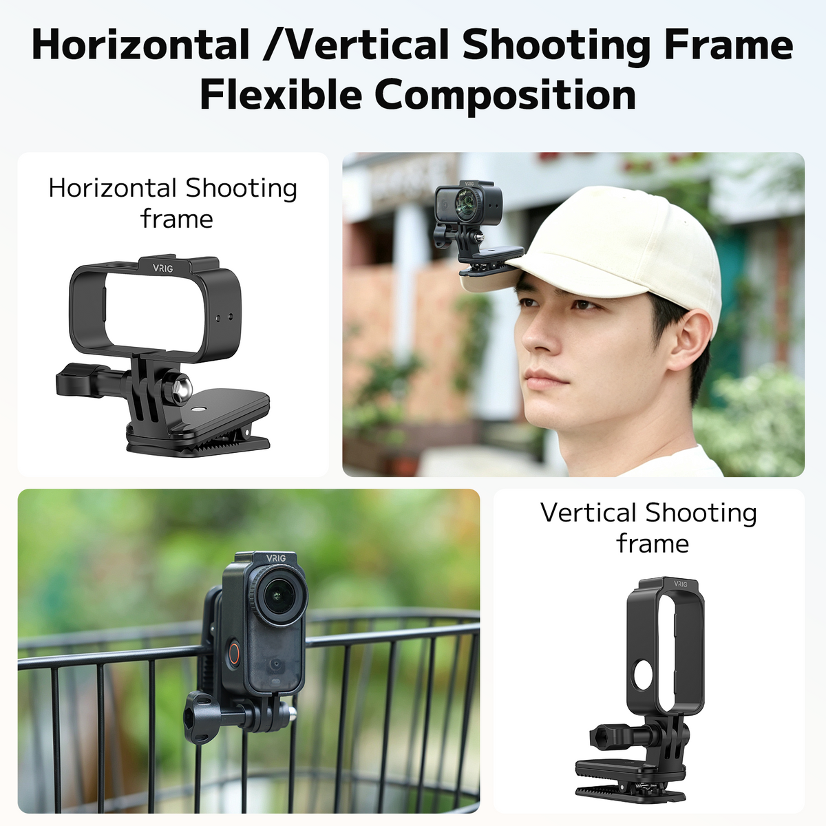 VRIG AC-116 Hat Clip Mount/Backpack Clip Mount for DJI Osmo Nano, Xtra Atto