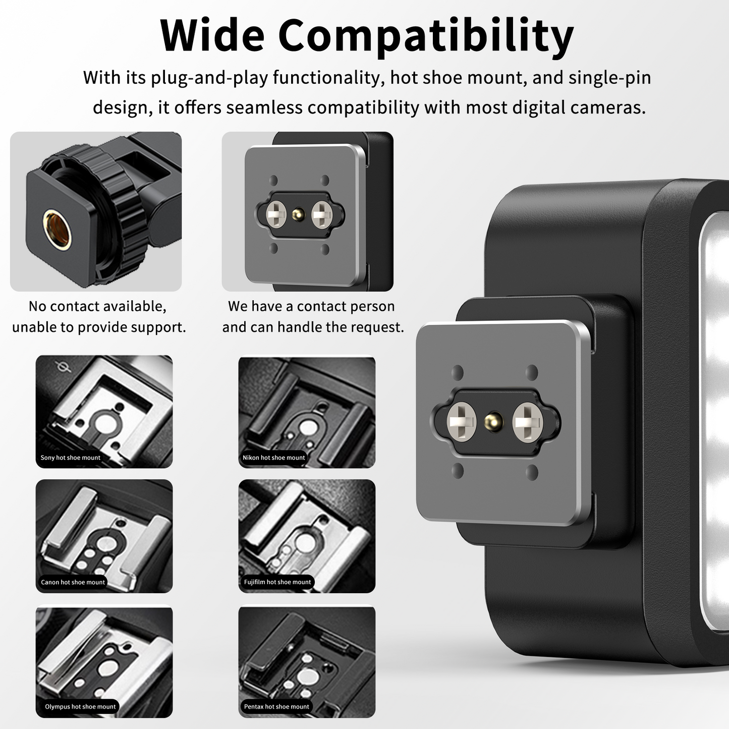VRIG FL-01 Mini Camera Flash Speedlite with Video Light