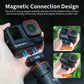 VRIG AC-42 Magnetic Quick Release Mount for Insta 360 ACE/ACE PRO/ACE PRO 2/ X5/ X4 Air, Quick & Convenient, 1/4 Screw Thread Adapter for Tripod, Extension Rod