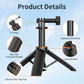 VRIG TP-35 Auto Pop Open Extendable Mini Camera Tripod,Portable Small Handle Grip Desktop Webcam Selfie Stick Tripod for DJI Osmo Action 6/5Pro/4/3,GoPro Hero 13 12 11 10 Max,Mission 1 PRO