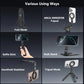 VRIG MG-21 Magnetic Pocket Phone Tripod Foldable Compatible with Magsafe iPhone 15/14/13/12 Plus Pro Max Series, Upgrade Mini Cell Phone Tripod Mount Handle Smartphone Desk Stand Travel All in One